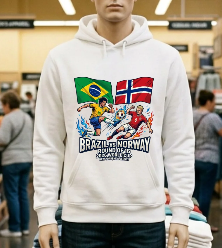 Brazil Vs Norway In The Round Of 16 Of The 2026 World Cup In New York New Jersey T Shirt White T Shirt 2