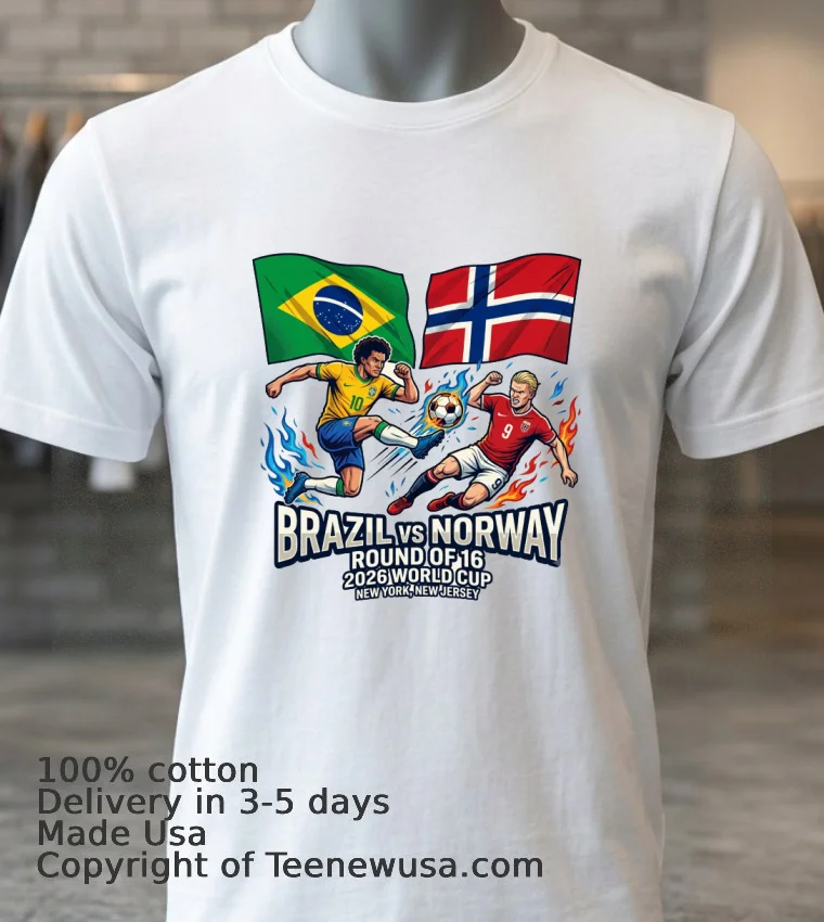 Brazil Vs Norway In The Round Of 16 Of The 2026 World Cup In New York New Jersey T Shirt White T Shirt 3