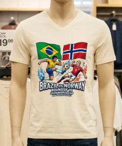 Brazil Vs Norway In The Round Of 16 Of The 2026 World Cup In New York, New Jersey T Shirt