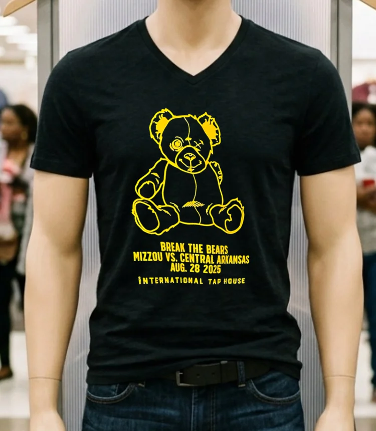 Break The Bears Mizzou Vs. Central Arkansas 2025 Shirt - balck-shirt Break The Bears Mizzou Vs Central Arkansas 2025 Shirt Balck Shirt 1
