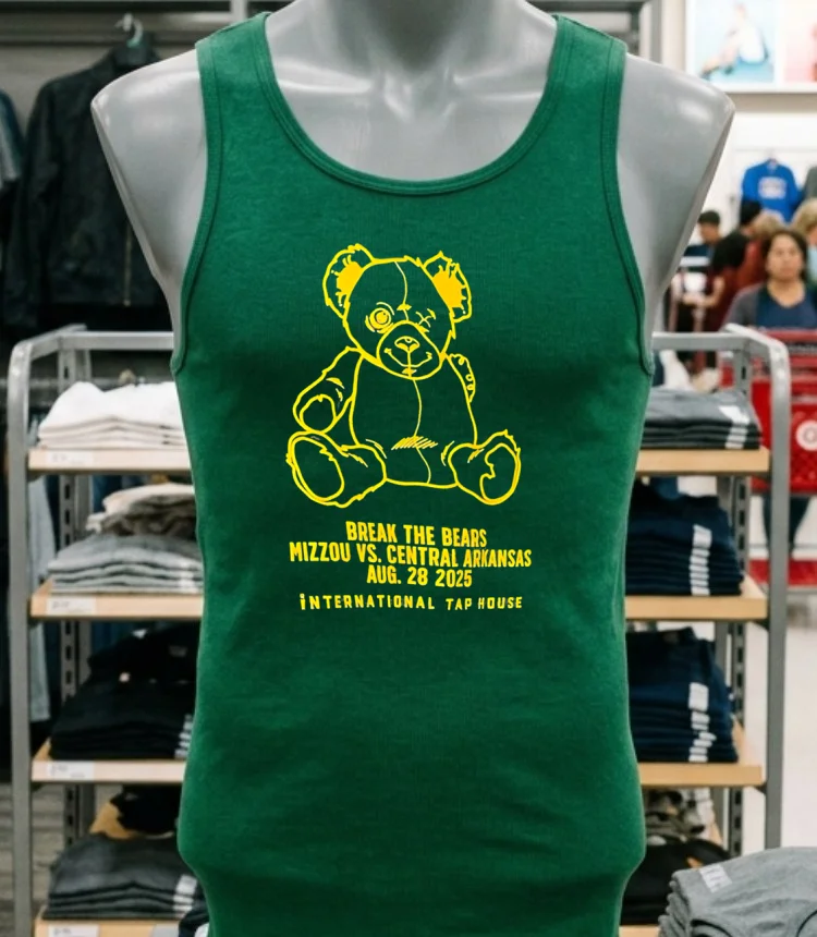 Break The Bears Mizzou Vs Central Arkansas 2025 Shirt Green Shirt