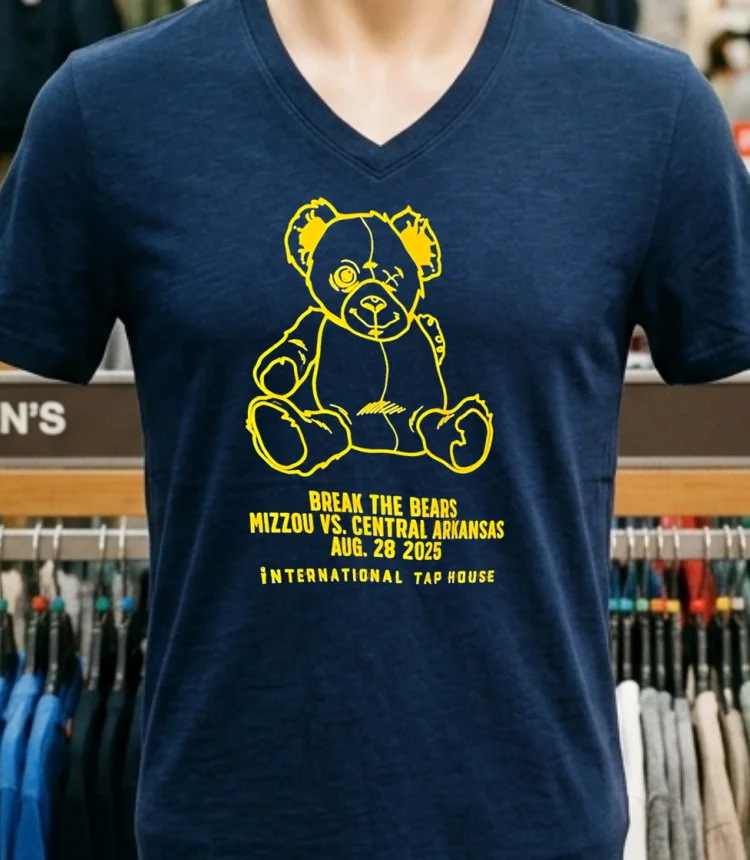 Break The Bears Mizzou Vs. Central Arkansas 2025 Shirt - navy-shirt Break The Bears Mizzou Vs Central Arkansas 2025 Shirt Navy Shirt 1