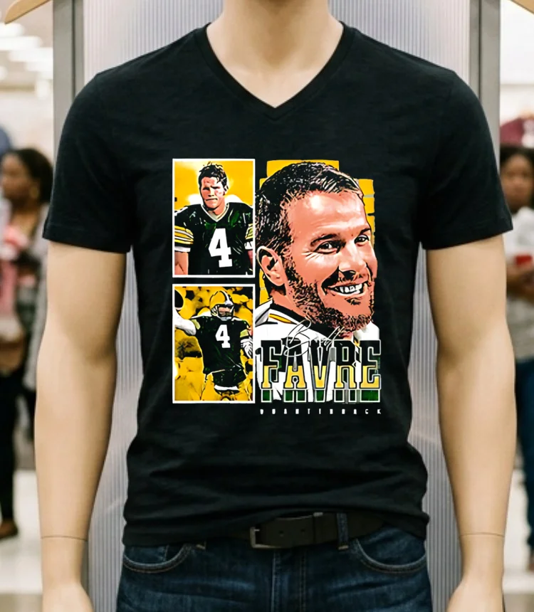 Brett Favre Green Bay Packers Graphic Shirt - balck-shirt Brett Favre Green Bay Packers Graphic Shirt Balck Shirt 1