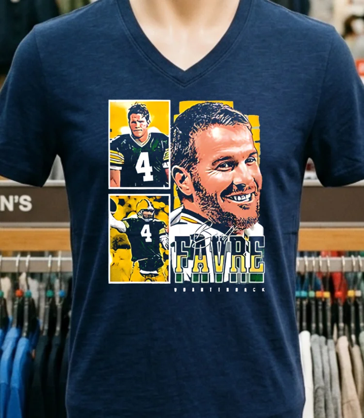 Brett Favre Green Bay Packers Graphic Shirt - navy-shirt Brett Favre Green Bay Packers Graphic Shirt Navy Shirt 1