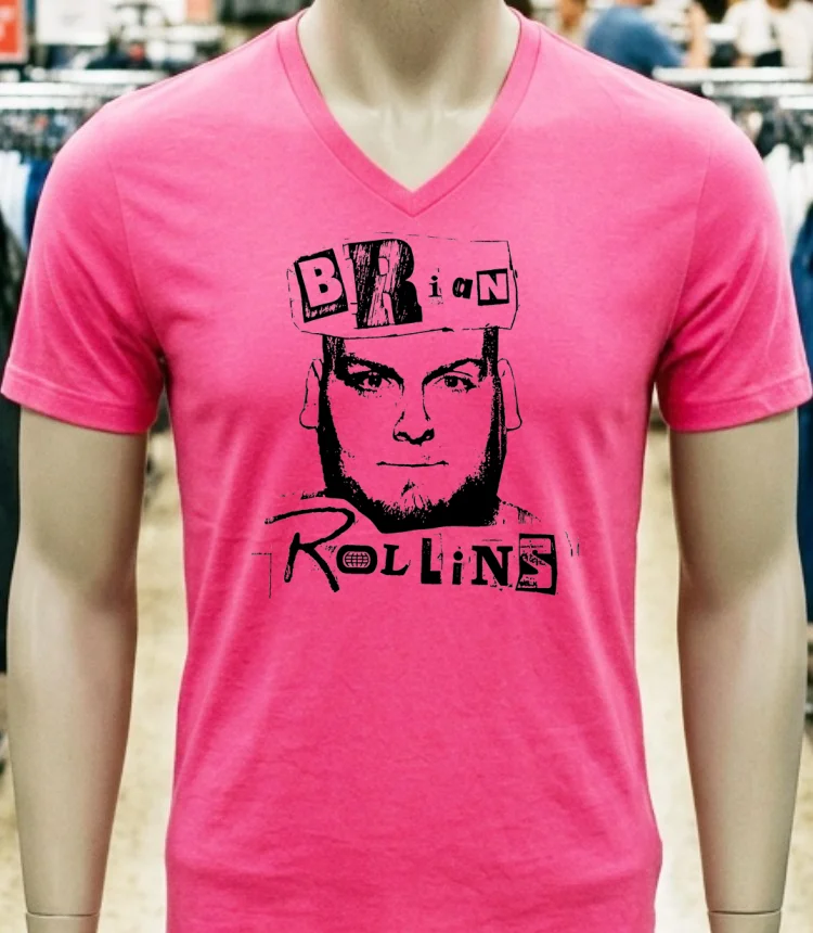 Brian Rollins Vintage Shirt - pink-t-shirt Brian Rollins Vintage Shirt Pink T Shirt