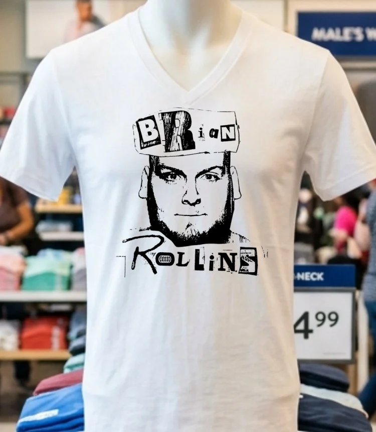 Brian Rollins Vintage Shirt - white-t-shirt Brian Rollins Vintage Shirt White T Shirt 1