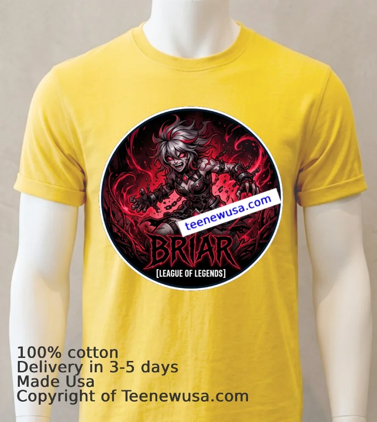 Briar League Of Legends T Shirt - yellow-t-shirt Briar League Of Legends T Shirt Yellow T Shirt