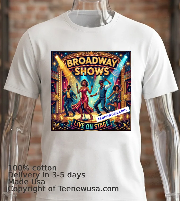 Broadway Shows T Shirt - white-t-shirt 2 Broadway Shows T Shirt White T Shirt 2