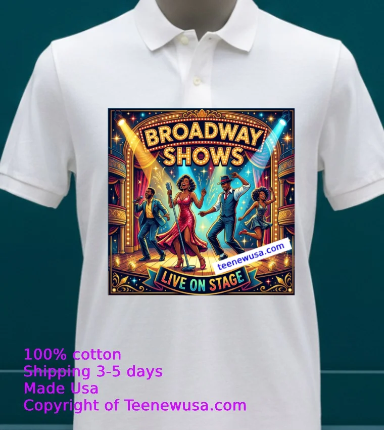Broadway Shows T Shirt - white-t-shirt 23 Broadway Shows T Shirt White T Shirt 23