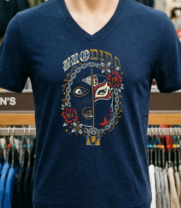 Brody King And Bandido Mask Shirt - navy-shirt Brody King And Bandido Mask Shirt Navy Shirt 1
