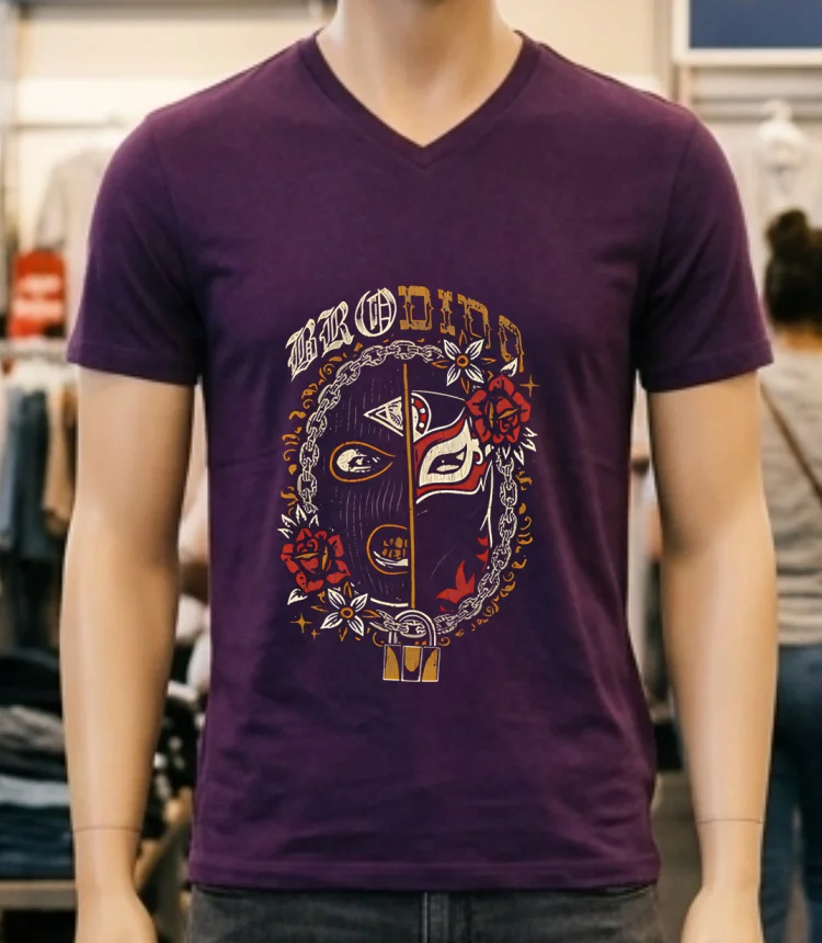Brody King And Bandido Mask Shirt - purple-shirt Brody King And Bandido Mask Shirt Purple Shirt