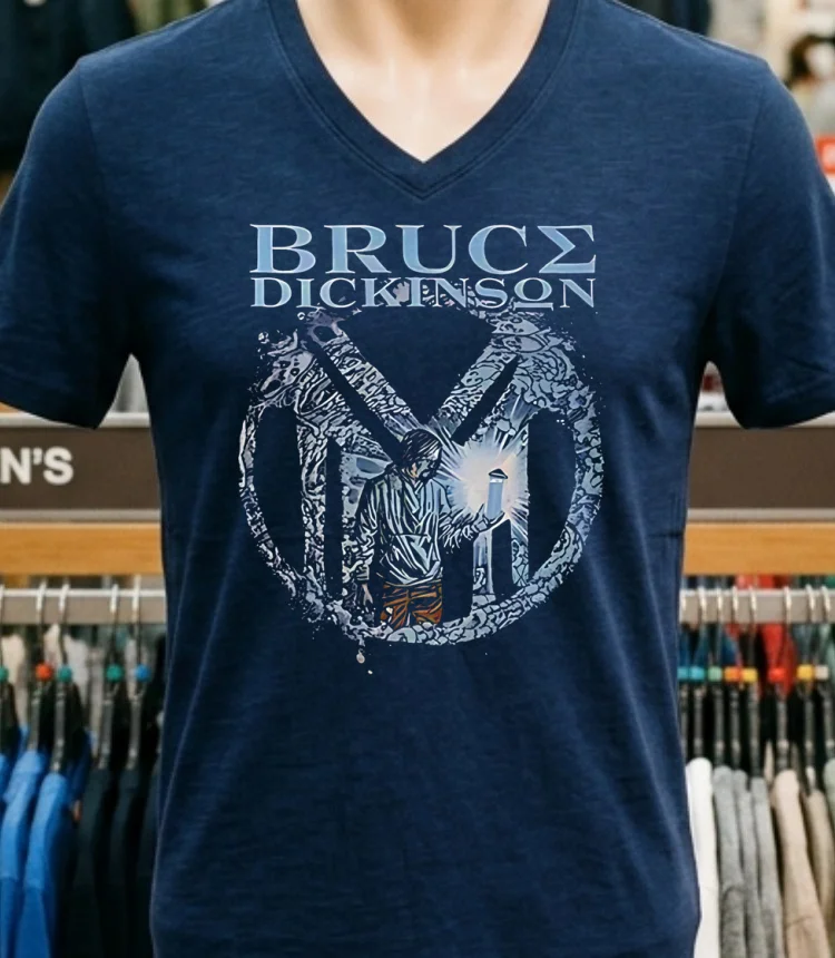 Bruce Dickinson American Tour 2025 Shirt - navy-shirt Bruce Dickinson American Tour 2025 Shirt Navy Shirt 1
