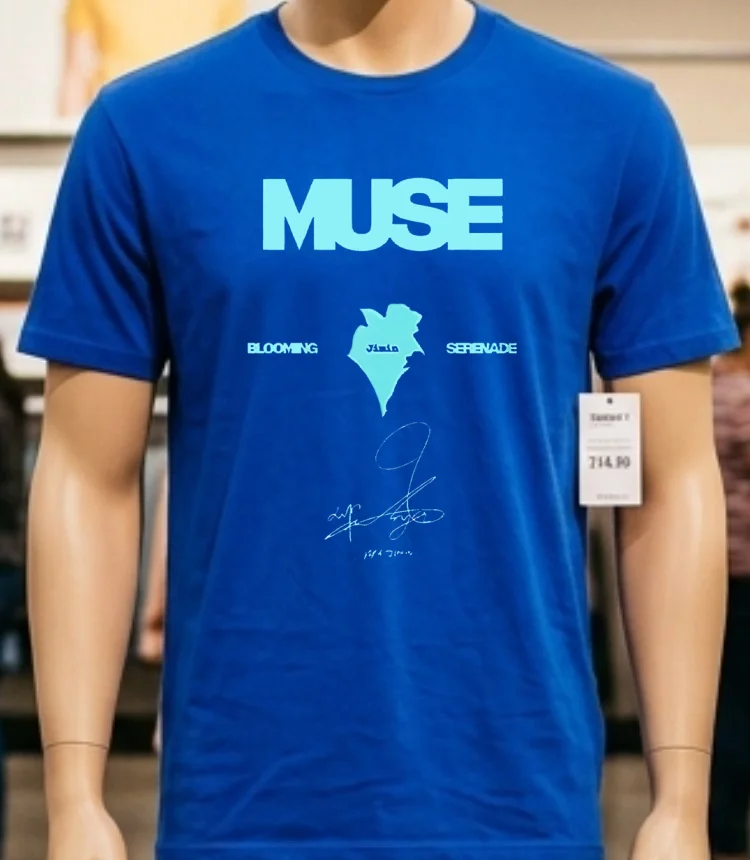 Bts Park Jimin Muse Baseball Kpop Fan Shirt - blue-shirt Bts Park Jimin Muse Baseball Kpop Fan Shirt Blue Shirt