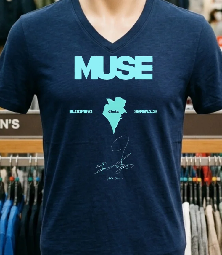 Bts Park Jimin Muse Baseball Kpop Fan Shirt Navy Shirt 1