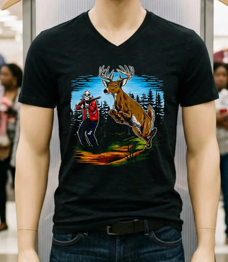 Buck Stops Here Hunter Skeletons Shirt Balck Shirt 1