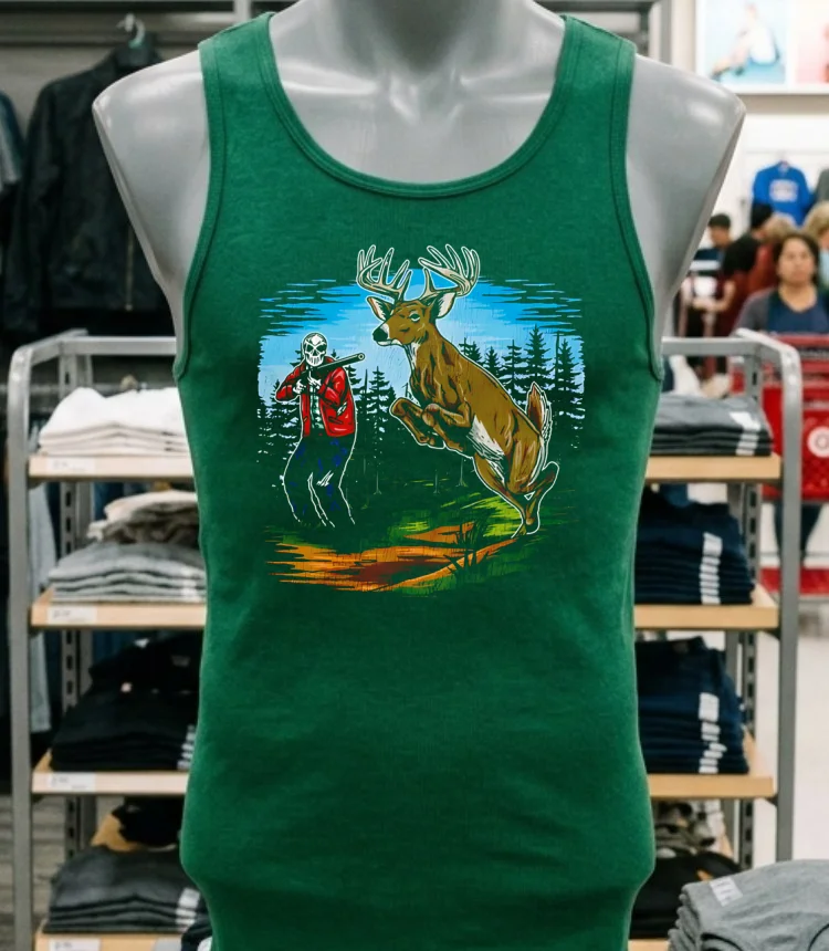 Buck Stops Here Hunter Skeletons Shirt - green-shirt Buck Stops Here Hunter Skeletons Shirt Green Shirt