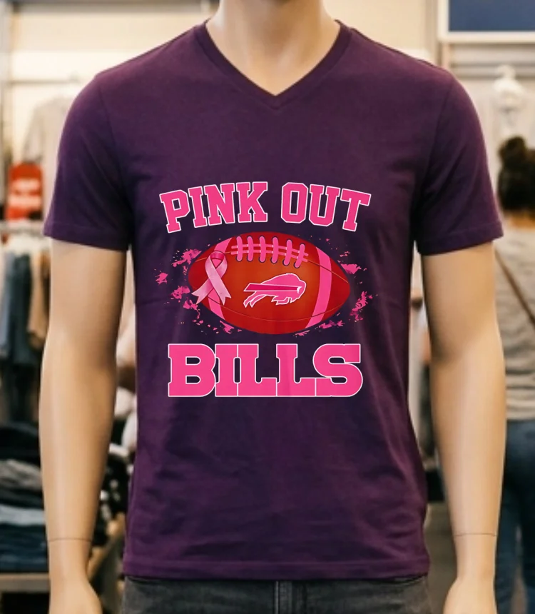 Buffalo Bills Pink Out Ball Shirt - purple-shirt Buffalo Bills Pink Out Ball Shirt Purple Shirt