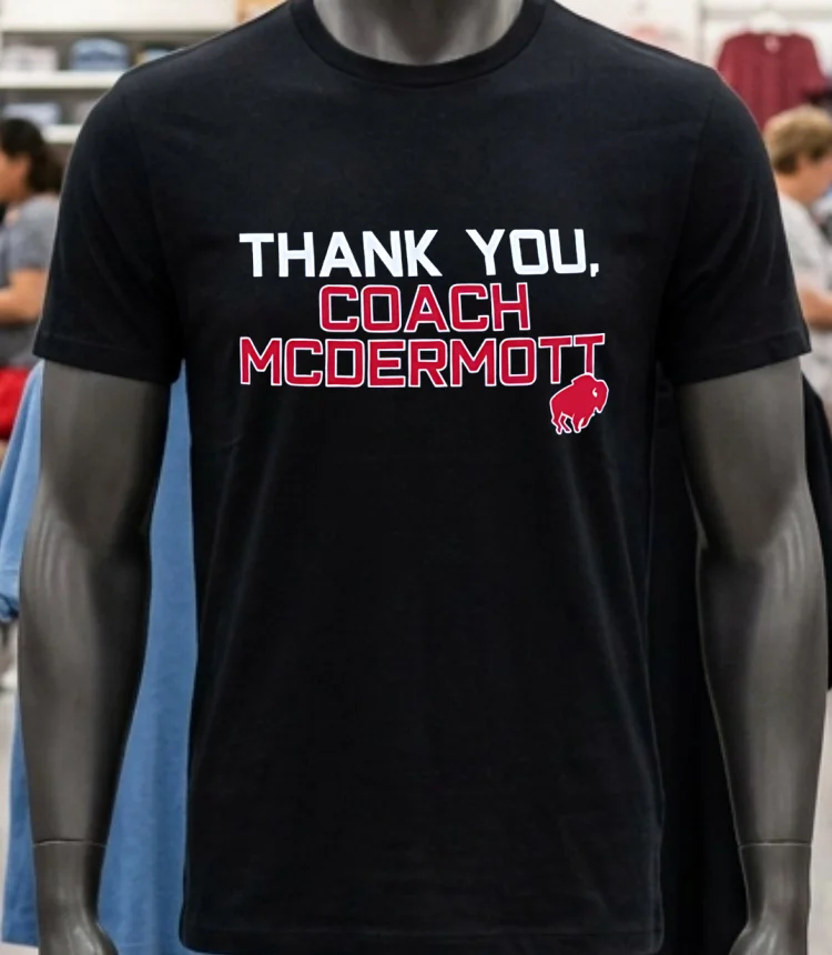 Buffalo Bills Thank You Coach Mcdermott Shirt - balck-shirt Buffalo Bills Thank You Coach Mcdermott Shirt Balck Shirt 1