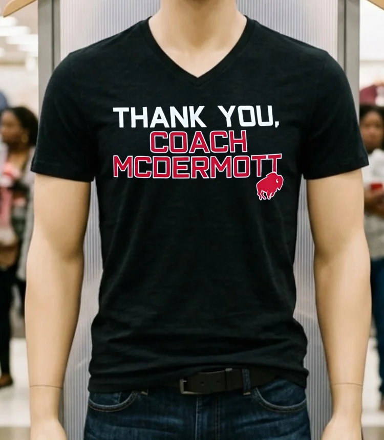 Buffalo Bills Thank You Coach Mcdermott Shirt - balck-shirt Buffalo Bills Thank You Coach Mcdermott Shirt Balck Shirt