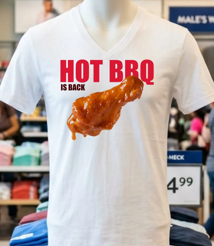 Buffalo Wild Wings Hot Bbq Is Back Shirt - white-t-shirt Buffalo Wild Wings Hot Bbq Is Back Shirt White T Shirt 1