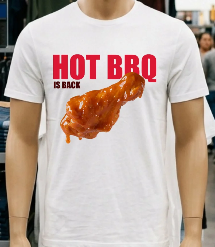 Buffalo Wild Wings Hot Bbq Is Back Shirt - white-t-shirt Buffalo Wild Wings Hot Bbq Is Back Shirt White T Shirt 3