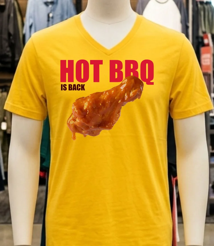 Buffalo Wild Wings Hot Bbq Is Back Shirt - yellow-t-shirt Buffalo Wild Wings Hot Bbq Is Back Shirt Yellow T Shirt