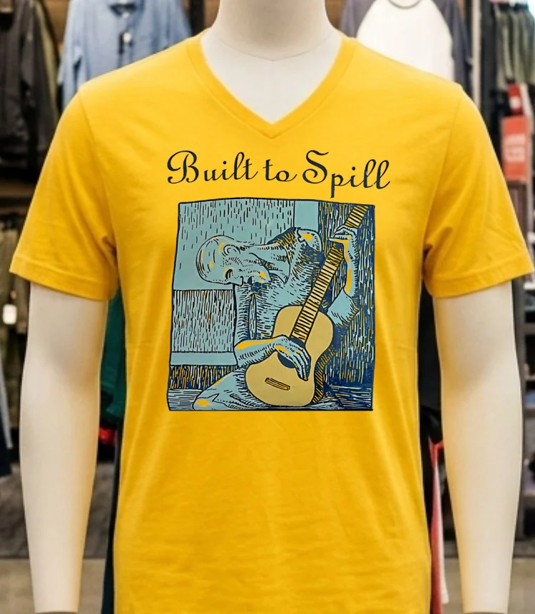 Built To Spill Vintage Shirt - yellow-t-shirt Built To Spill Vintage Shirt Yellow T Shirt