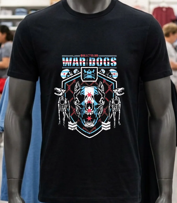 Bullet Club War Dogs Chicago Wrestling Logo Shirt - balck-shirt Bullet Club War Dogs Chicago Wrestling Logo Shirt Balck Shirt 1