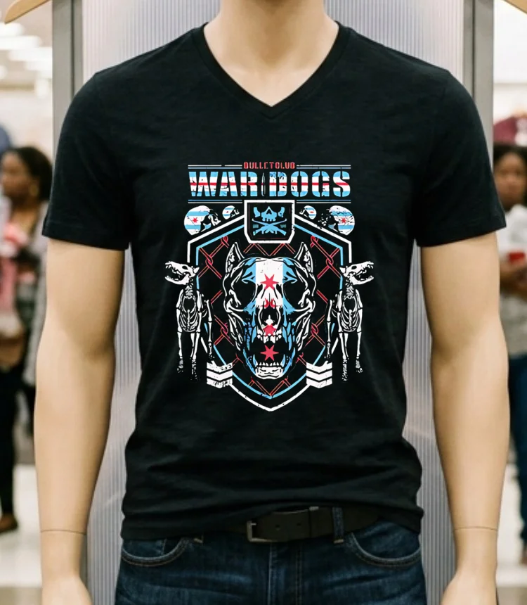Bullet Club War Dogs Chicago Wrestling Logo Shirt - balck-shirt Bullet Club War Dogs Chicago Wrestling Logo Shirt Balck Shirt