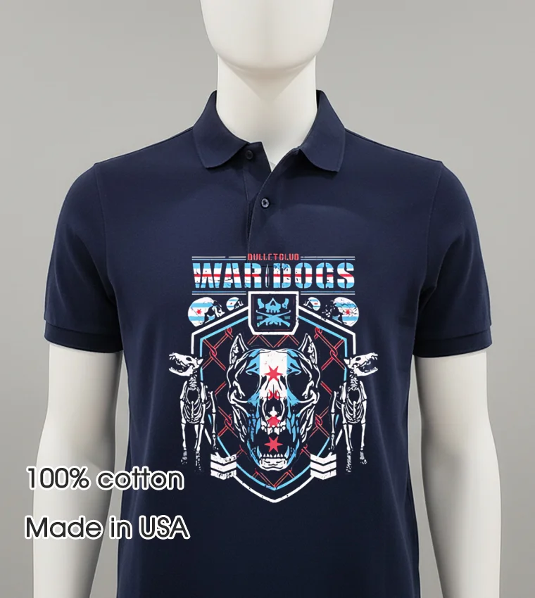 Bullet Club War Dogs Chicago Wrestling Logo Shirt - navy-shirt Bullet Club War Dogs Chicago Wrestling Logo Shirt Navy Shirt 1