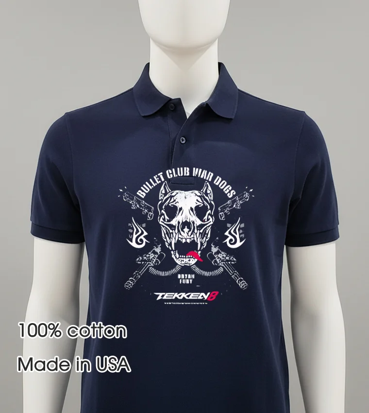 Bullet Club War Dogs X Tekken 8 David Finlay X Bryan Fury Shirt - navy-shirt Bullet Club War Dogs X Tekken 8 David Finlay X Bryan Fury Shirt Navy Shirt 1