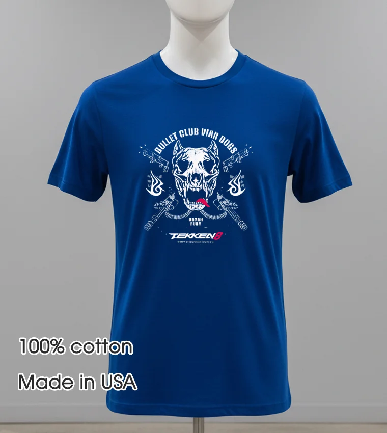 Bullet Club War Dogs X Tekken 8 David Finlay X Bryan Fury Shirt - navy-shirt Bullet Club War Dogs X Tekken 8 David Finlay X Bryan Fury Shirt Navy Shirt