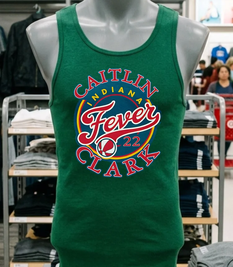 Caitlin Fever 22 Basketball Personalized Logo Indiana Shirt Green Shirt