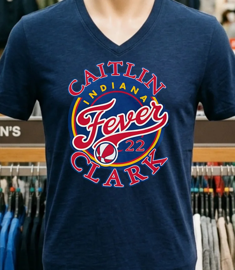 Caitlin Fever #22 Basketball Personalized Logo Indiana Shirt - navy-shirt Caitlin Fever 22 Basketball Personalized Logo Indiana Shirt Navy Shirt 1
