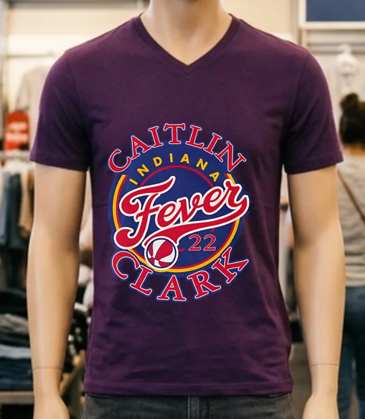 Caitlin Fever #22 Basketball Personalized Logo Indiana Shirt - purple-shirt Caitlin Fever 22 Basketball Personalized Logo Indiana Shirt Purple Shirt