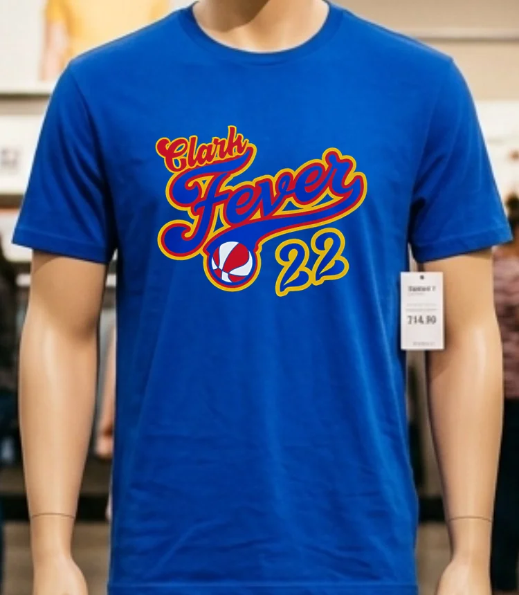 Caitlin Fever #22 Basketball Star Player Indiana Shirt - blue-shirt Caitlin Fever 22 Basketball Star Player Indiana Shirt Blue Shirt