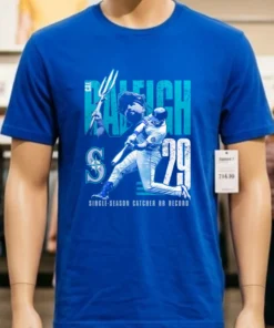 Cal Raleigh Seattle Mariners Single Season Catcher Hr Record Shirt