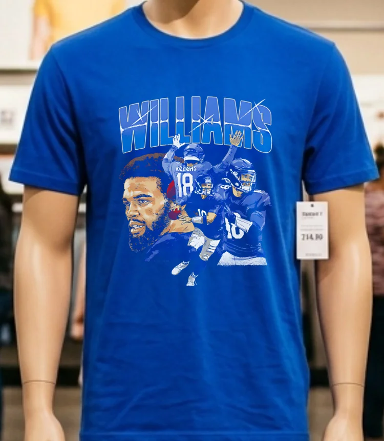 Caleb Williams Chicago Collage Vintage Shirt - blue-shirt Caleb Williams Chicago Collage Vintage Shirt Blue Shirt