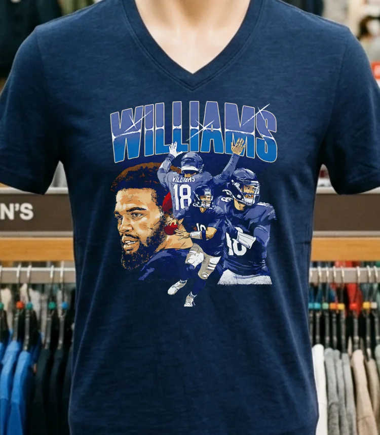 Caleb Williams Chicago Collage Vintage Shirt Navy Shirt 1