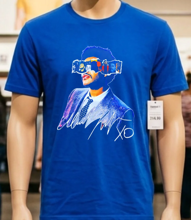 Camiseta The Weeknd Huntrix K Pop Demon Hunter Fan Shirt - blue-shirt Camiseta The Weeknd Huntrix K Pop Demon Hunter Fan Shirt Blue Shirt