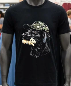 Camo Dog Hunting Rabbit Shirt