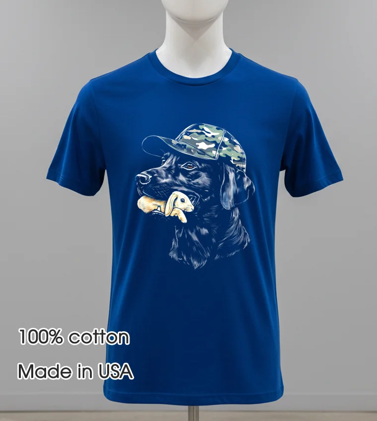 Camo Dog Hunting Rabbit Shirt - navy-shirt Camo Dog Hunting Rabbit Shirt Navy Shirt