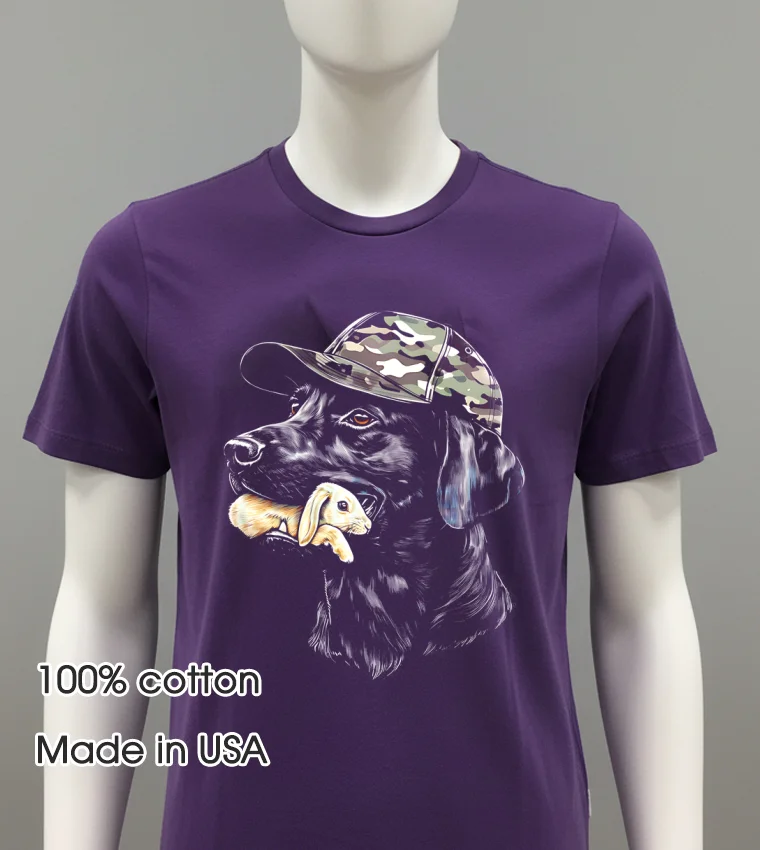Camo Dog Hunting Rabbit Shirt - purple-shirt Camo Dog Hunting Rabbit Shirt Purple Shirt 1
