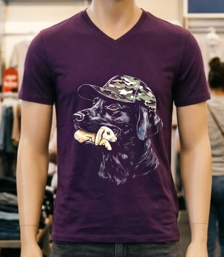 Camo Dog Hunting Rabbit Shirt - purple-shirt Camo Dog Hunting Rabbit Shirt Purple Shirt