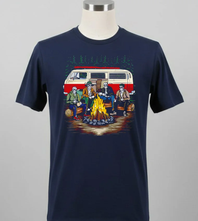 Camping Is In Tents Skeletons Shirt - balck-shirt Camping Is In Tents Skeletons Shirt Balck Shirt