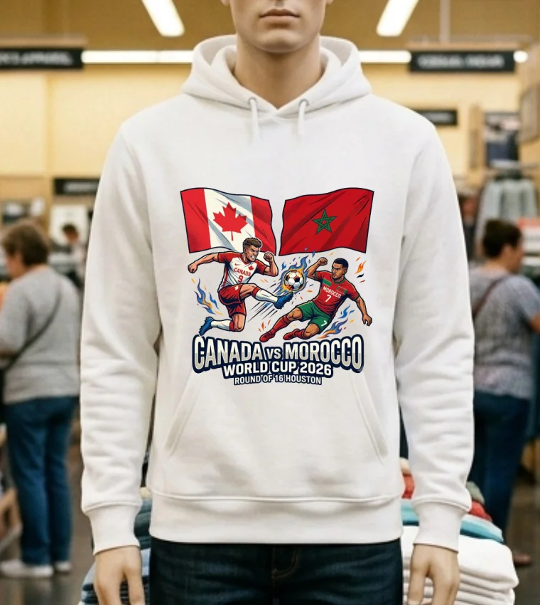 Canada Vs Morocco In The Round Of 16 Of The 2026 World Cup In Houston T Shirt White T Shirt 2