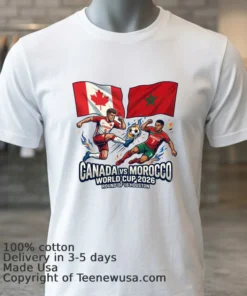 Canada Vs Morocco In The Round Of 16 Of The 2026 World Cup In Houston T Shirt