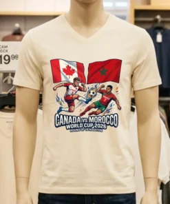 Canada Vs Morocco In The Round Of 16 Of The 2026 World Cup In Houston T Shirt