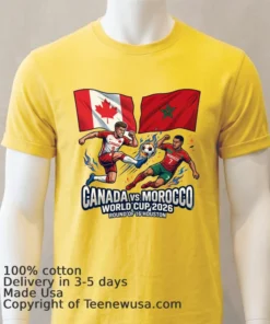 Canada Vs Morocco In The Round Of 16 Of The 2026 World Cup In Houston T Shirt