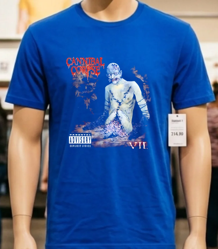 Cannibal Corpse Vile Graphic Shirt - blue-shirt Cannibal Corpse Vile Graphic Shirt Blue Shirt
